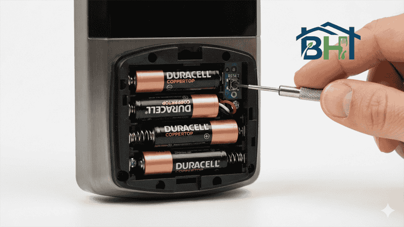 smart lock reset button location