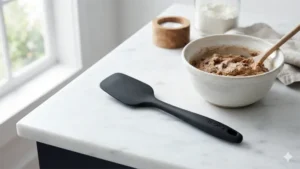 DI ORO black seamless silicone spatula for baking and cooking