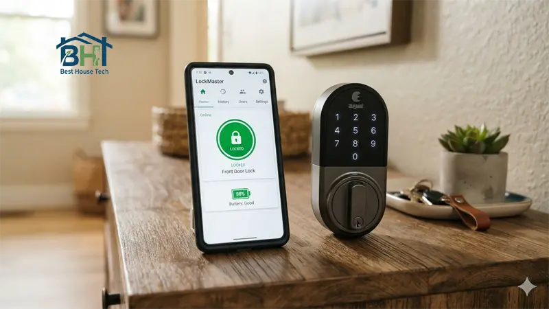 Checking front door latch and strike plate alignment to improve smart lock battery life