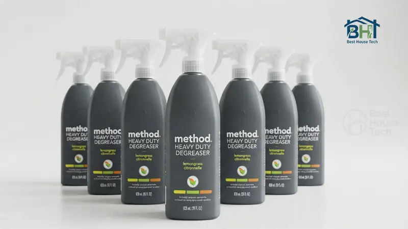Pack of Method heavy duty degreaser spray bottles in lemongrass scent